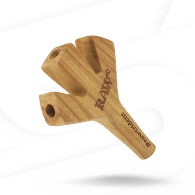 RAW Trident Wooden - 1 HOLDER - Cigarette Triple Holder Smoke Three 3 At Once 