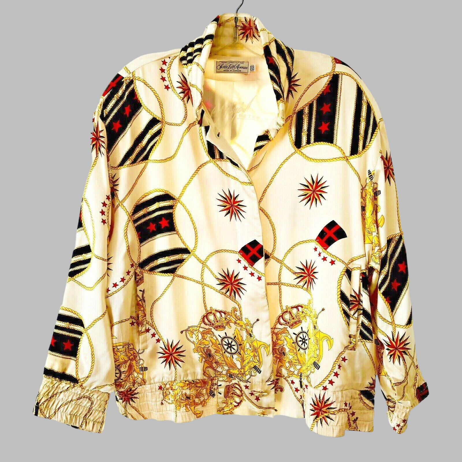 80s French Made Layered Silk Jacket フランス 80s French Made Layered Silk Jacket フランス