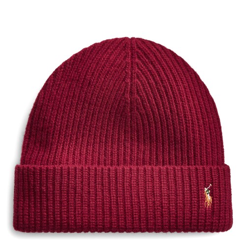 Polo Ralph Lauren - Мужская фирменная шапочка из шерсти пони, выдержанный винный вереск