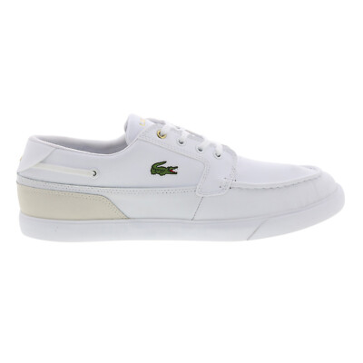 Lacoste Bayliss Deck 0722 1 Мужские белые кожаные кроссовки Lifestyle Обувь