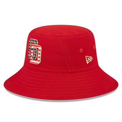 Men's New Era  Red San Diego Padres 2023 Fourth of July Bucket Hat