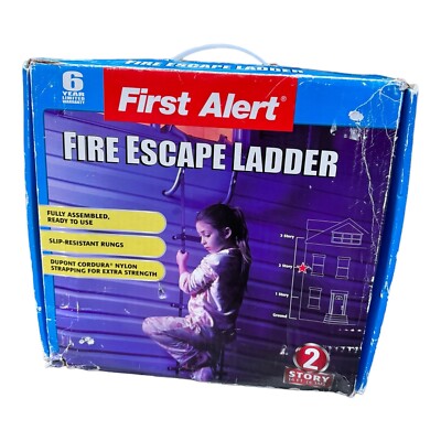 First Alert Fire Escape Ladder 14 ft. 2 Story Portable Non Slip Ready To Use