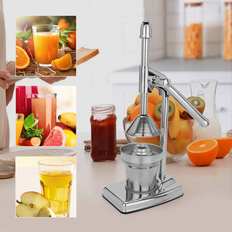 Saftpresse Zitruspresse Entsafter mit Hebel Orangenpresse Edelstahl Juicer