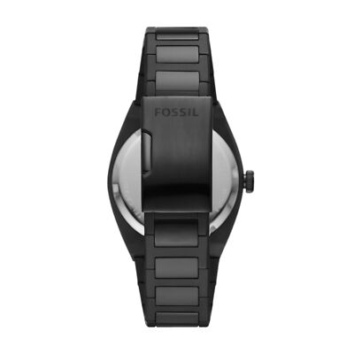 Pre-owned Fossil Mens Wristwatch  Everett Ce5028 Ceramic Black Sub 50mt