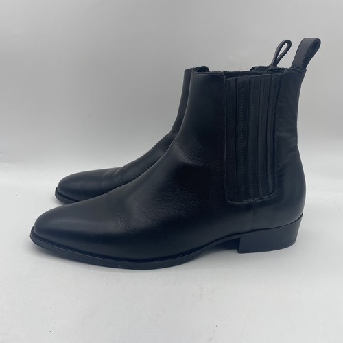 Jet Black Leather Size 9 Eu 42