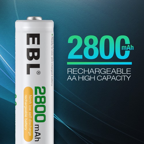 EBL Ni-MH AA AAA Rechargeable Batteries 800 1100 2300 2800mAh 8-Slot Charger Lot