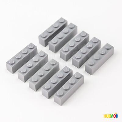 Lot of 10 LEGO Light Bluish Gray / Medium Stone Grey1x4 3010 Bricks Blocks Parts