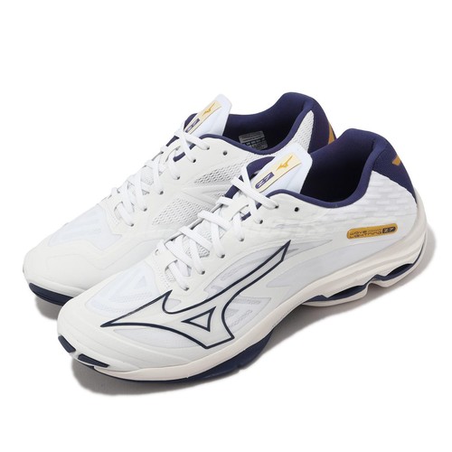 

Mizuno Wave Lightning Z7 Белый Синий Мужская волейбольная спортивная обувь V1GA2200-43, Wave Lightning Z7