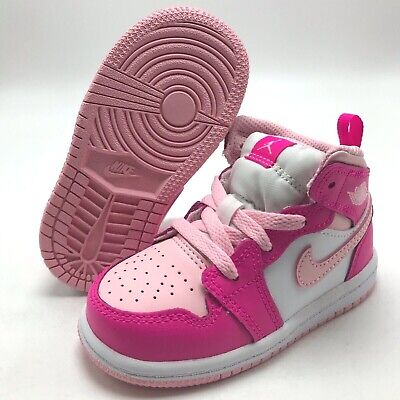 *NEW* Toddlers Kids Nike Air Jordan 1 Mid (TD) Pink (FD8782 116)