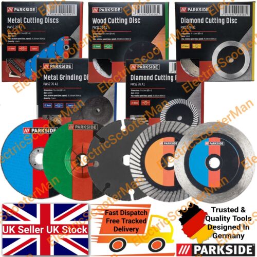 Parkside O76mm Metal Diamond Cutting Grinding Disc 12V Cordless Angle Grinder