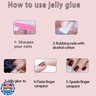 Colorful French Tip Press On Nails - Short Square Designs with Relief Flowers, Artificial Stick Ons for Women