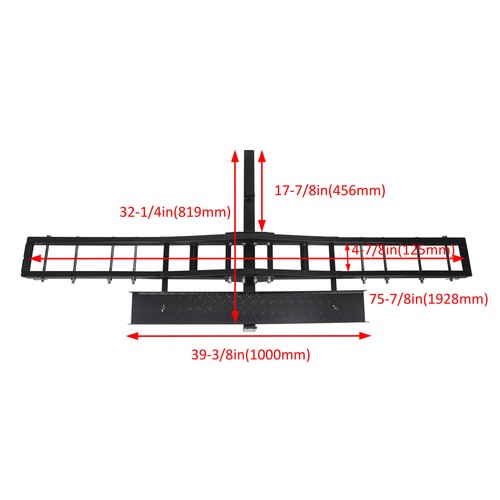 Steel Motorcycle Scooter Dirt Bike Carrier Hauler Hitch Mount Bike Rack Ramp