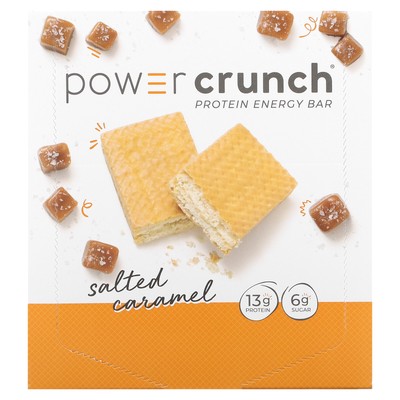 Power Crunch Protein Energy Bar, соленая карамель, 12 батончиков, 1,4 унции (40 г) каждый