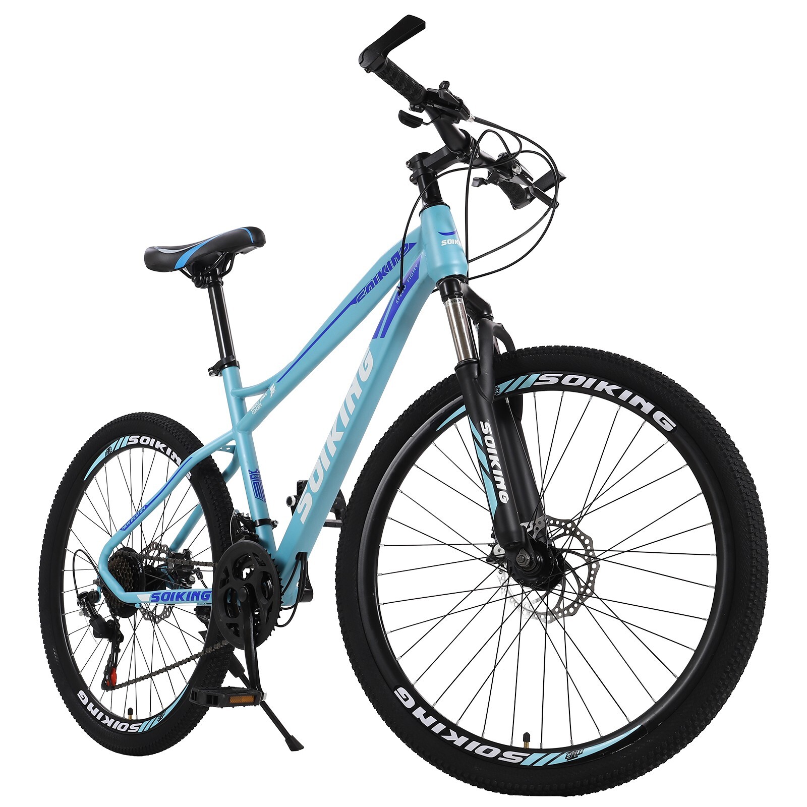 26 Inch Mountain Bike With 21 Speed Dual Disc Brakes Suspension Disc Brake US