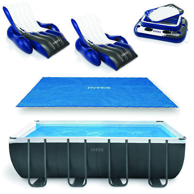 INTEX 18' x 9' x 53'' Ultra XTR Frame Pool, Cover, Cooler, and Float (2 Pack)