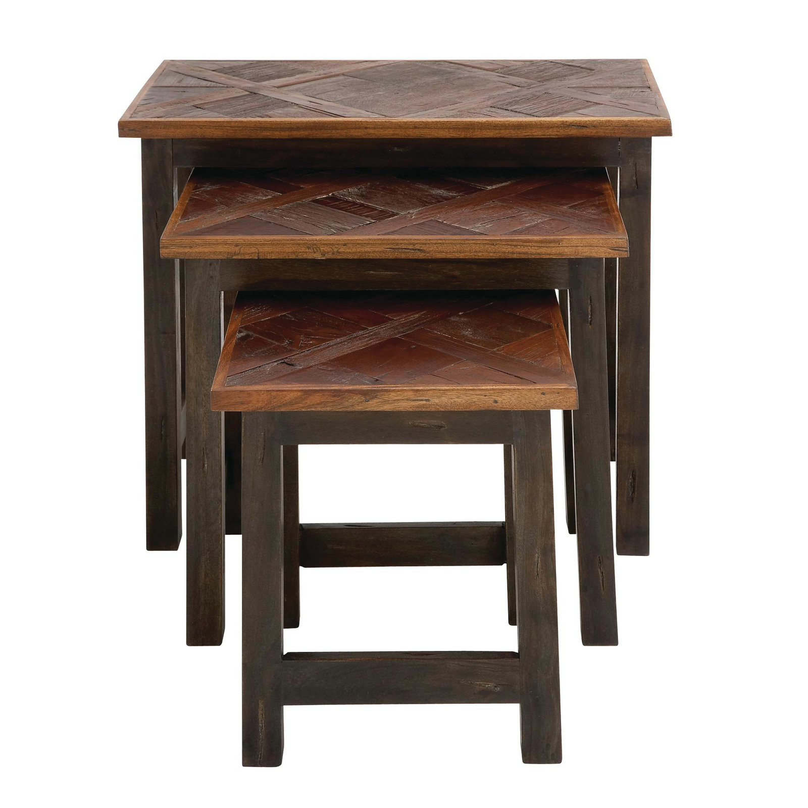 Zimlay Farmhouse Rectangular Wooden Set Of 3 Nesting ...