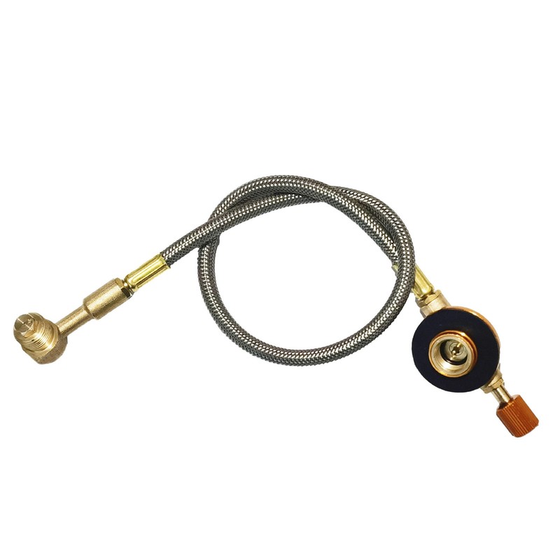 1x Stainless Steel Outdoor Camping Gas Stove Switching Inflatable Valve Adapter