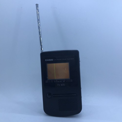 Vintage CASIO MODEL# TV-470 Portable Hand Held TV AS IS FOR PARTS Movie Prop 90s