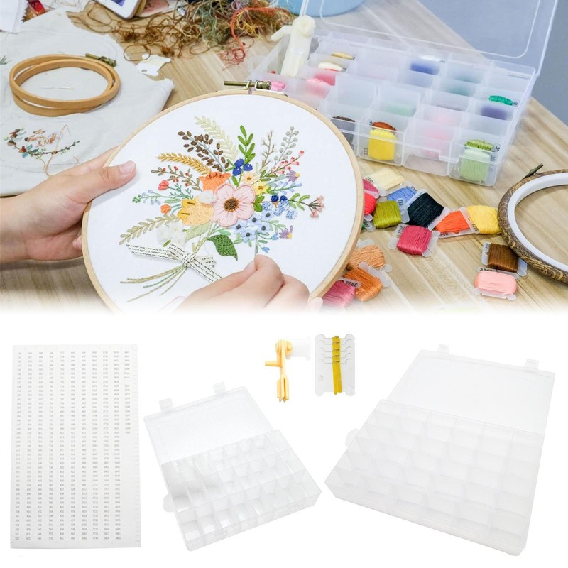 Floss Organizer Detachable Embroidery Floss Storage Box For 