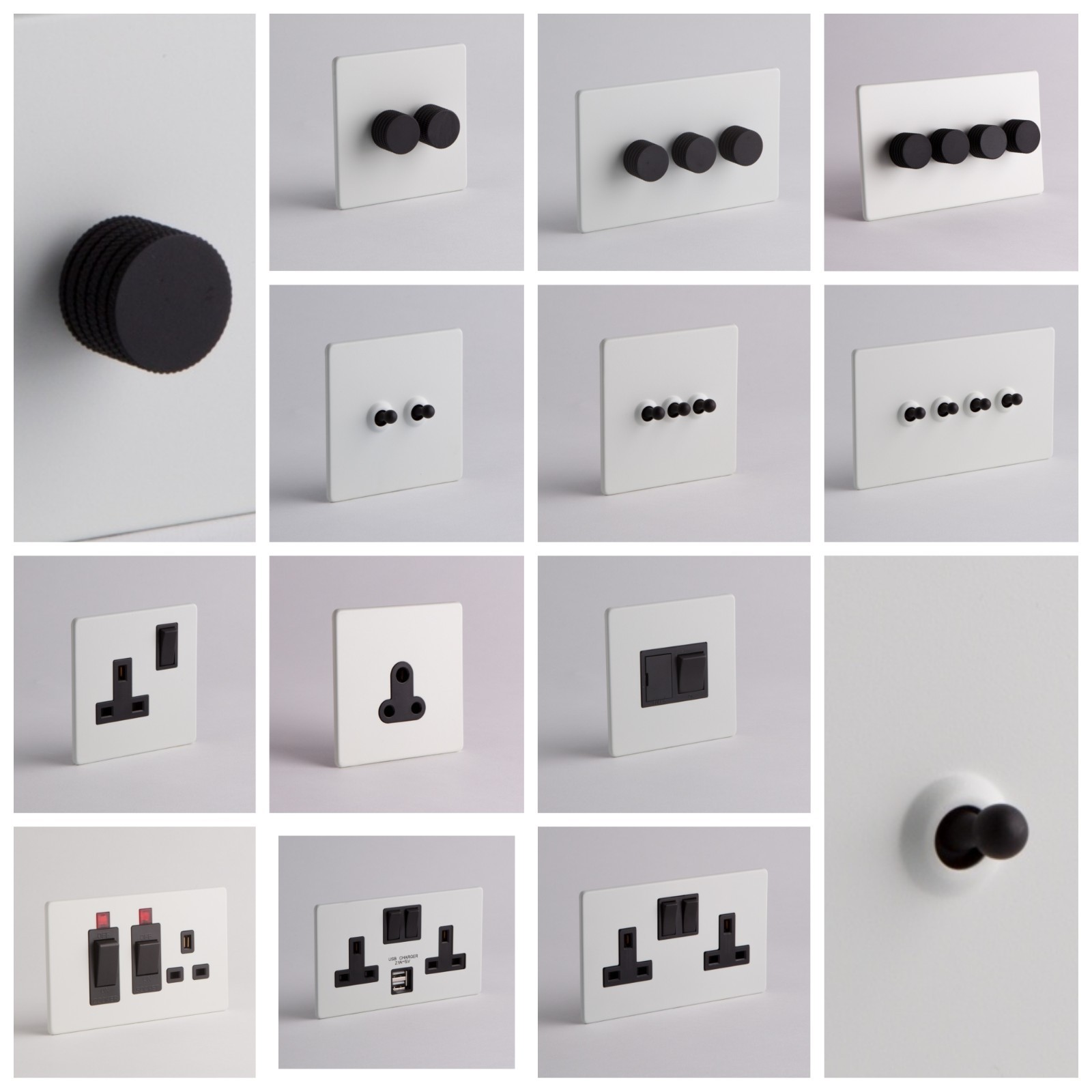 DESIGNER SOCKETS AND SWITCHES White and Black eBay