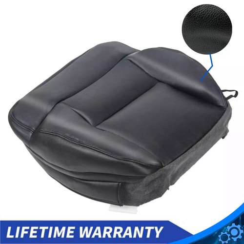 For 2004-06 07 2008 Ford F150 Replacement Driver Bottom Seat Cover Black Leather