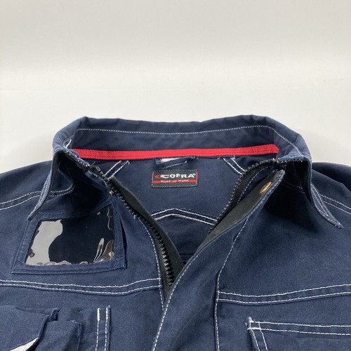 COFRA Born To Work 3M Reflective Jacket Full Zip Italy Denim See-Measurements