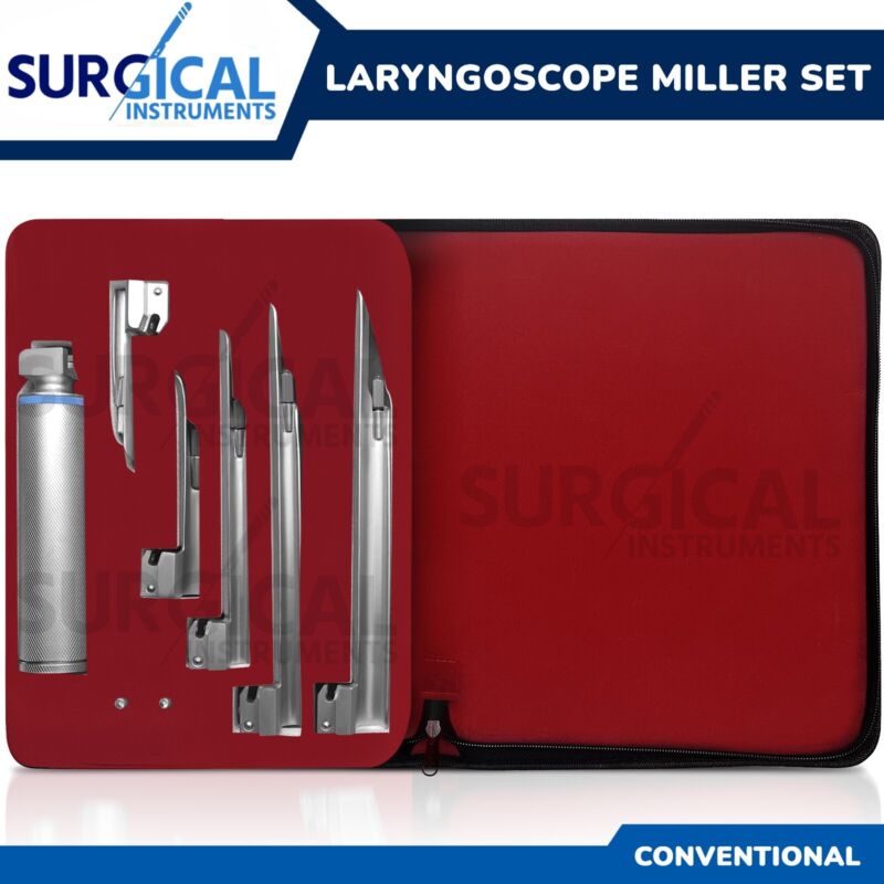 Laryngoscope Miller Set Emt Anesthesia Intubation Emergency Rescue Emt Paramedic
