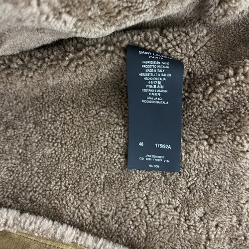 Pre-owned Saint Laurent Suede Shearling Jacket In Small And Medium In Brown