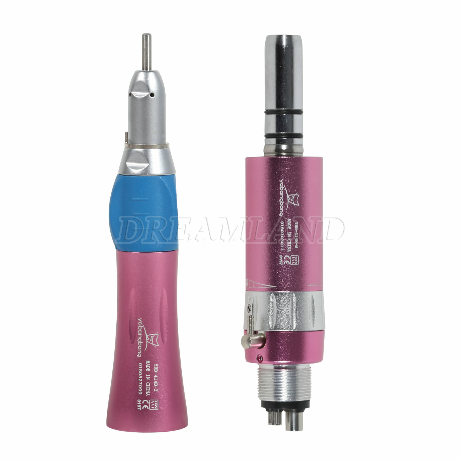 Dental Slow Low Straight Handpiece fit Prophy +Air Motor E-Type Pink F/NSK