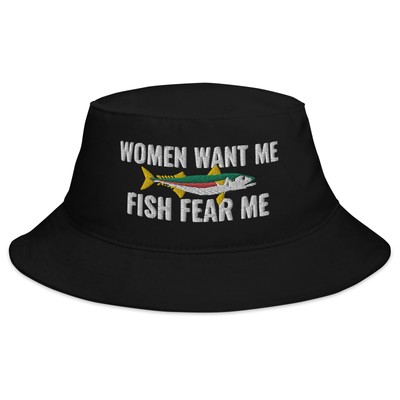 Embroidery Bucket Hat Fisherman Gift Fishing Hat