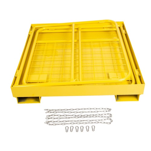 Forklift Safety Cage Work Platform Basket 36"x36" Heavy Duty Steel Collapsible