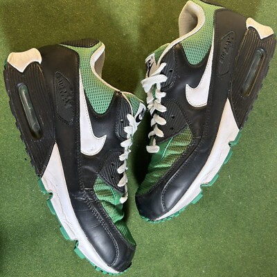 NIKE Mens Air Max 90 Eagles Sz 10 M Green Black Sneakers 2009