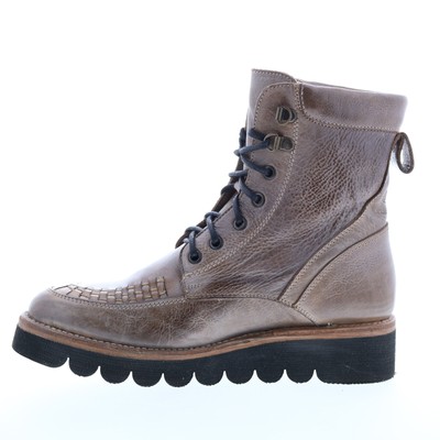 Pre-owned Bed Stu Elisha Ii F321018 Womens Brown Leather Lace Up Casual Dress Boots
