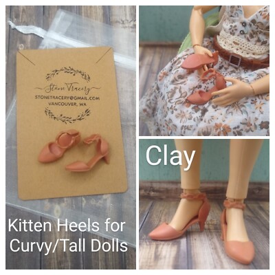 NEW COLORS - Kitten Heels For Curvy and Tall Barbie Dolls