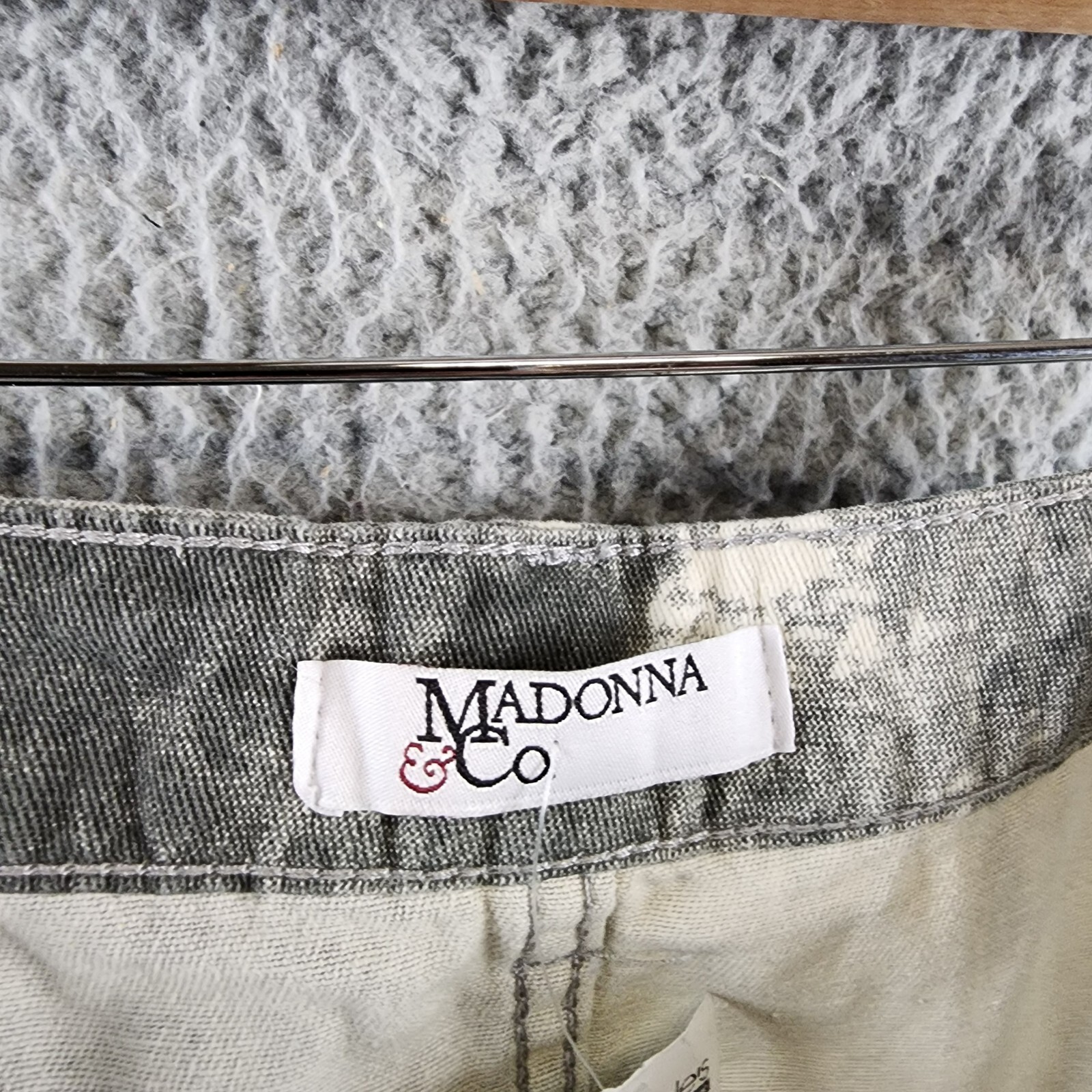 Madonna & Co. Cargo Denim Mini Skirt Women's M Gray Acid Wash Button Zip Closure - Picture 6 of 11