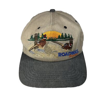 Vintage Roadway Express K-Products Snapback Hat, Two Tone Cap w/ Pheasants