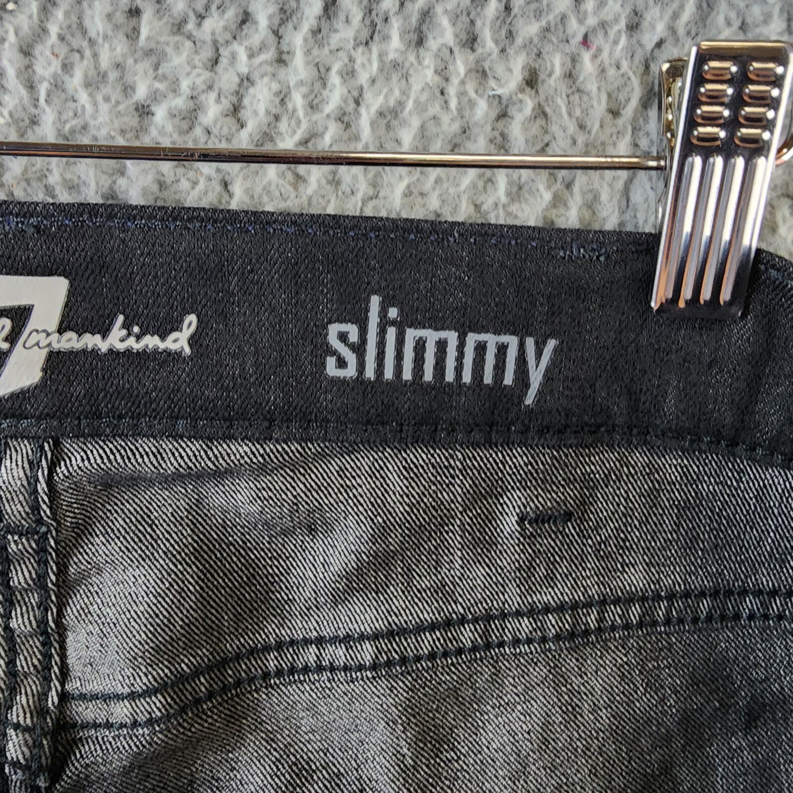 7 For All Mankind Slimmy Squiggle Slim Fit Jeans Mens 36 Code 66 5-Pocket Design - Picture 12 of 17