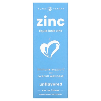 Zinc, Liquid Ionic, без вкуса, 4 жидких унции (120 мл)