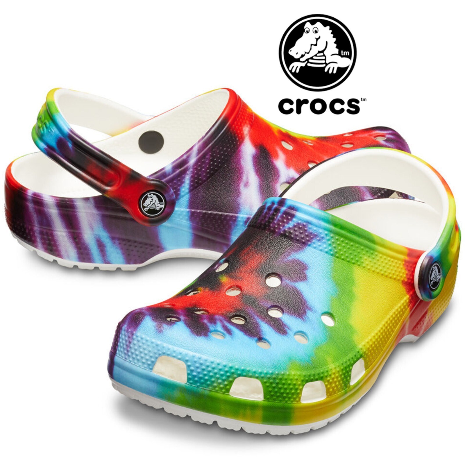 ◆CROCS◆ Public Classic Rainbow Dye Clog WTM 24SUCL208106 Crocs Classic Rainbow Clog 208106 Mens 10 Womens 12 Pride