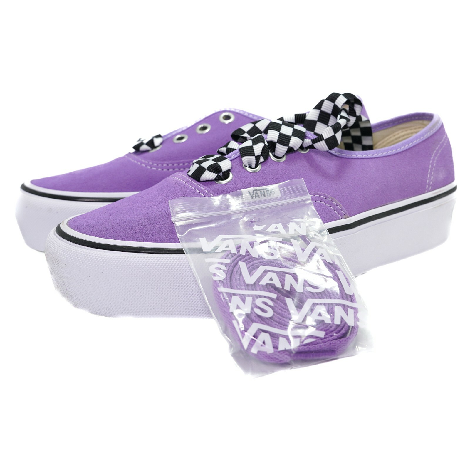 vans platform checkerboard lace violet