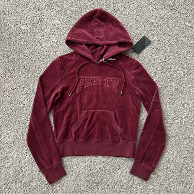 FENTY PUMA by Rihanna パーカー　ベロアパーカー Fenty Rihanna x Puma Hoodie Womens Size S Burgundy Velour