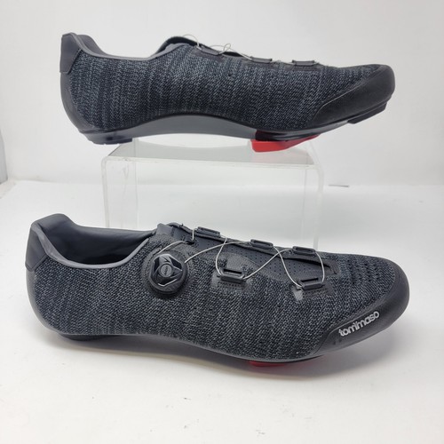 Tommaso Quick Lace Indoor Cycling Shoes Mens 14 48 Strada Elite Knit Black Gray