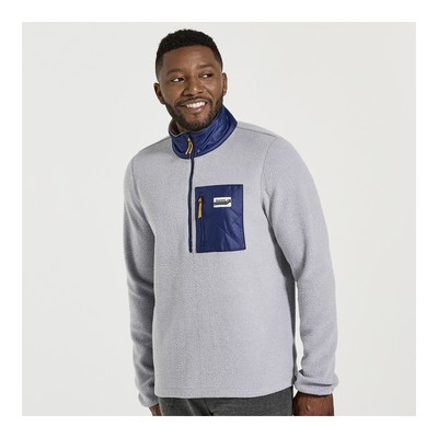 

Saucony Men Rested Sherpa 1/4 Zip Light Grey Heather  Clothing
