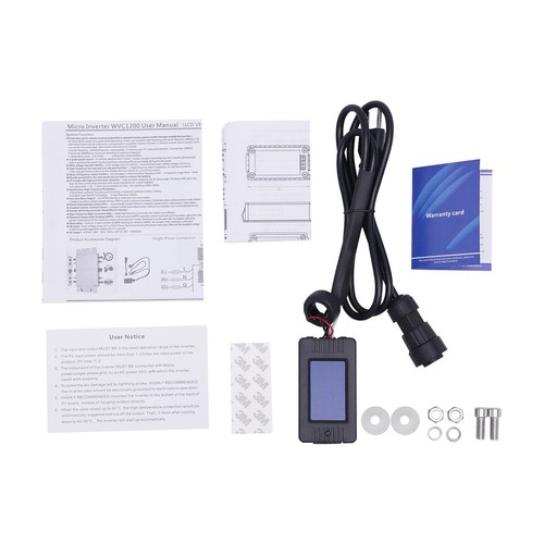 1200W Micro Solar Panel Smart Inverter Pure Sine Wave MPPT Grid Tie Inversor New