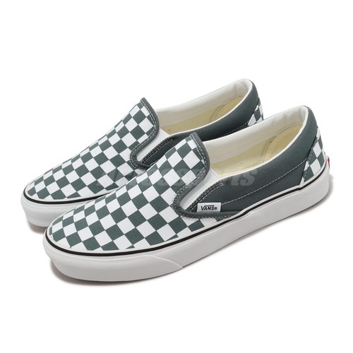 Vans Classic Slip-On Checkerboard Серо-белая мужская повседневная обувь VN0A7Q5DRV2