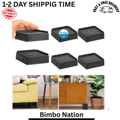 Bed Risers 1 inch, 2 inch, 3 inch, 4 inch Heavy Duty, Adjustable Furniture Riser