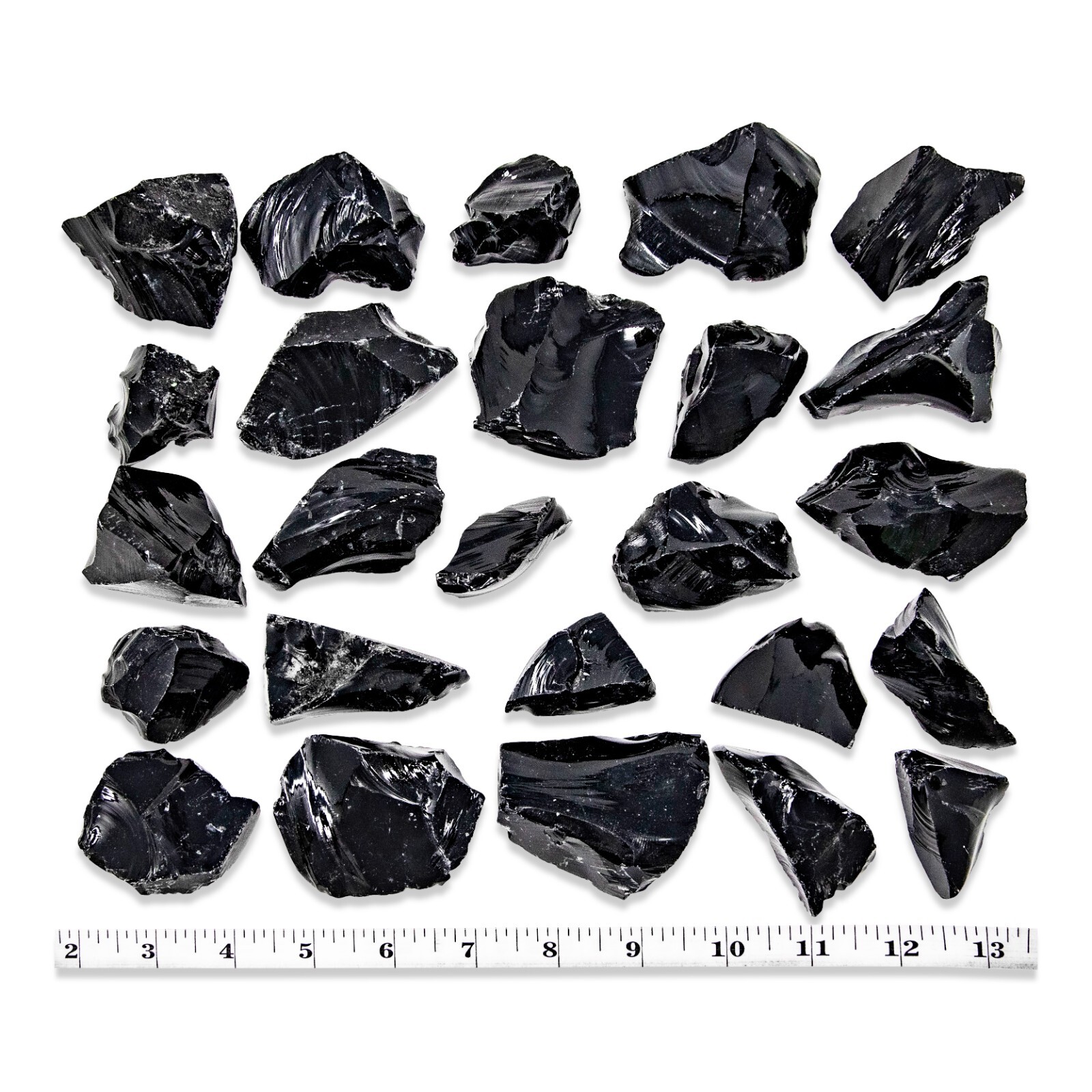 Rough Black Obsidian Crystals Stone Chunks Bulk Raw Natural Healing Gemstones