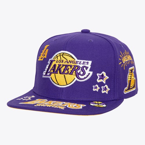 МУЖСКАЯ КЕПКА MITCHELL & NESS NBA ALL OUT SNAPBACK LAKERS - ФИОЛЕТОВАЯ
