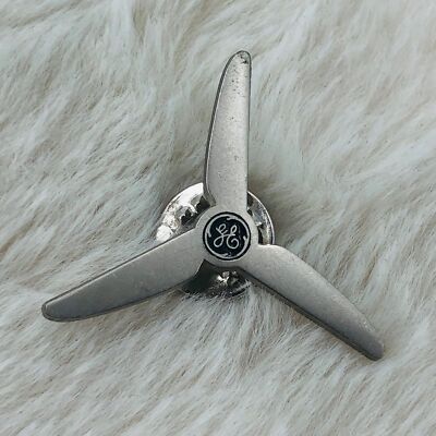 General Electric GE Wind Power Turbine Blades Advertising 3 Blade Lapel Pin