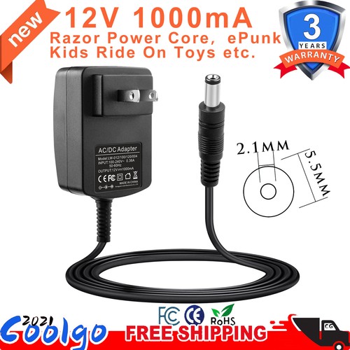 12V Battery Charger For Razor Power Core E90 ePunk Pulse Revster Pulse GRT-11